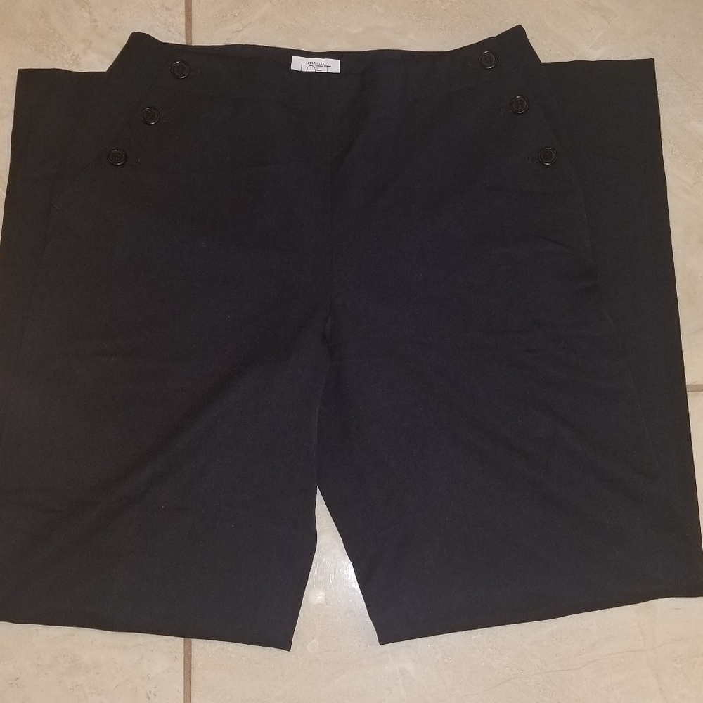 Ann Taylor Loft Wide Leg Navy Pants